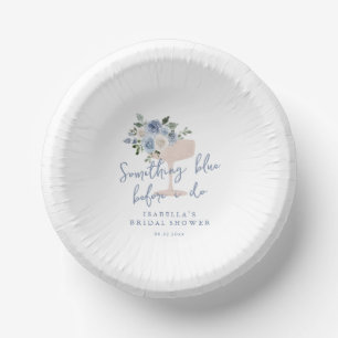 Cuencos De Papel Algo azul antes de hacer la ducha nupcial