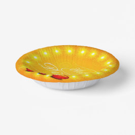 Cuencos De Papel Amarillo Feliz Diwali