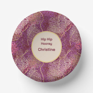 Cuencos De Papel Any Age Birthday Silhouette Stencil Art Pattern