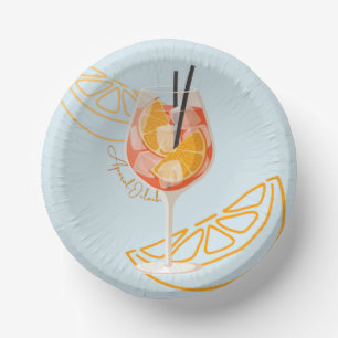 Cuencos De Papel Aperol O'Clock