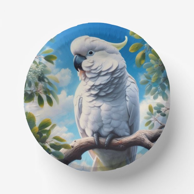 Cuencos De Papel Arte de Cockatoo (Anverso)