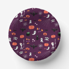 Cuencos De Papel Arte espeluznante y lindo de Halloween