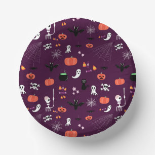 Cuencos De Papel Arte espeluznante y lindo de Halloween