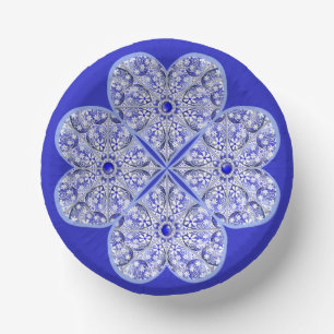 Cuencos De Papel Azul de encaje cerámico de Grecia