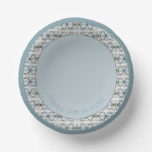 Azul Floral Elegante
