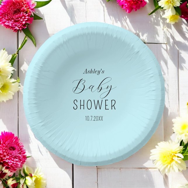 Cuencos De Papel Baby Shower Boy Blue Elegant (Subido por el creador)