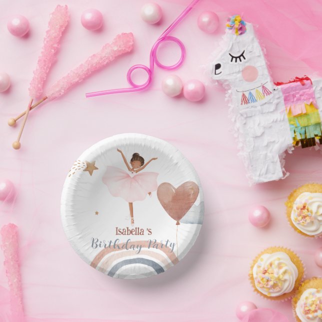 Cuencos De Papel Ballet Cute a chicas Balón fiesta (Fiesta)