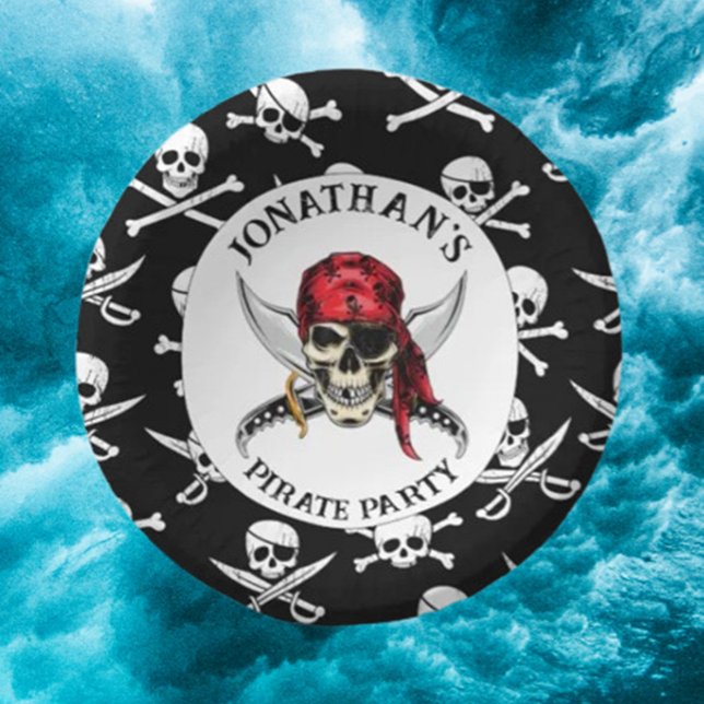 Cuencos De Papel barco velero Skulls (friendly, stylish, and perfect for any occasion. Elevate your tableware with a touch of adventure  )