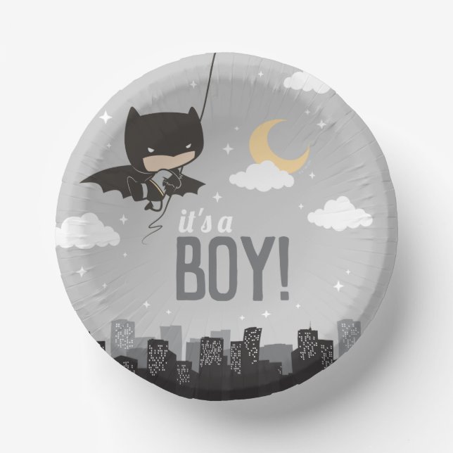 Cuencos De Papel Batman Super Hero Baby Shower (Anverso)