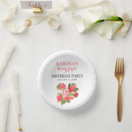 Cuencos De Papel Berry 1er cumpleaños Fiesta Fresa frutal verano