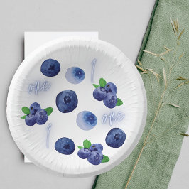 Cuencos De Papel Berry First | 1 cumpleaños | Blueberry | Patrón