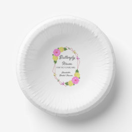 Cuencos De Papel Besos de Mariposa Para La Boda de la Futura Sra.