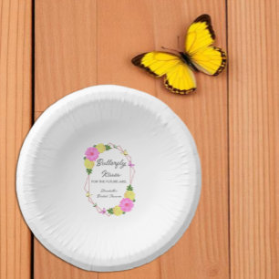 Cuencos De Papel Besos de Mariposa para la futura Sra. Desayuno de