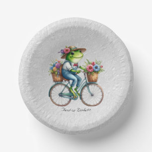 Cuencos De Papel Bicycle Floral Frog Paper Bowl