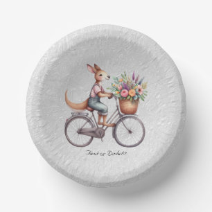 Cuencos De Papel Bicycle Floral Kangaroo Paper Bowl