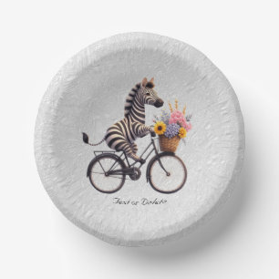 Cuencos De Papel Bicycle Floral Zebra Paper Bowl