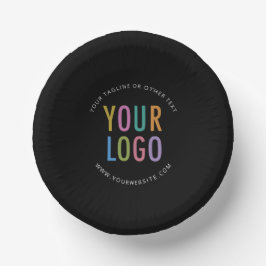 Cuencos De Papel Black Paper Bowls Custom Logo Printed Disposable