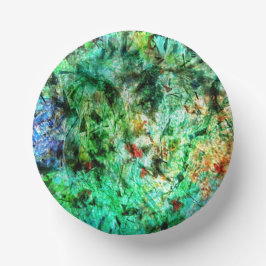 Cuencos De Papel  Blue abstract Paper Plate,Dazzling deep blue art 