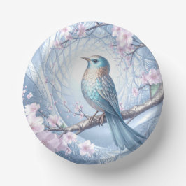Cuencos De Papel Blue Bird Floral Paper Bowl