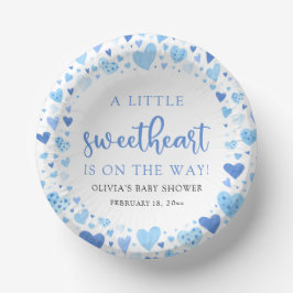 Cuencos De Papel Blue Boy Little Slove Valentine Baby Shower