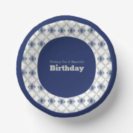 Cuencos De Papel Blue Floral Patteron Paper Bowl