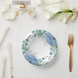 Cuencos De Papel Blue Hydrangea Floral Bridal Shower