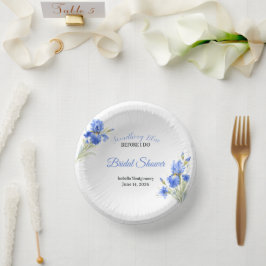 Cuencos De Papel Blue Iris Something Blue Before I Do Bridal Shower
