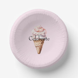 Cuencos De Papel Blush Movie Time Ice Cream