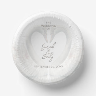Cuencos De Papel Boda de cisne personalizado