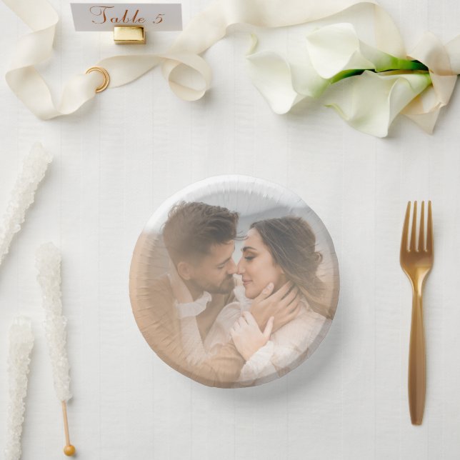 Cuencos De Papel Boda de Foto Moderna (Boda)