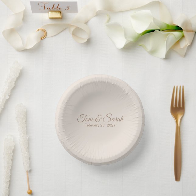 Cuencos De Papel Boda elegante (Boda)