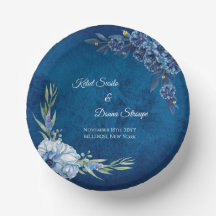 Boda floral elegante de verano azul