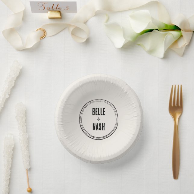Cuencos De Papel Boda Rústica Boho en un Granero (Boda)