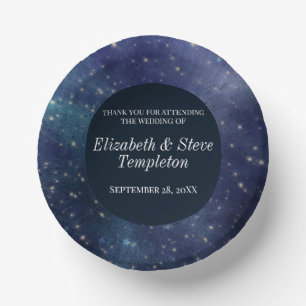 Cuencos De Papel Boda Starry Night Celestial Gracias Marina