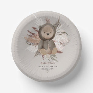 Cuencos De Papel Boho Bear bolas de papel Baby Shower