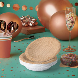 Cuencos De Papel Bolas de papel de diseño de madera rústica para se