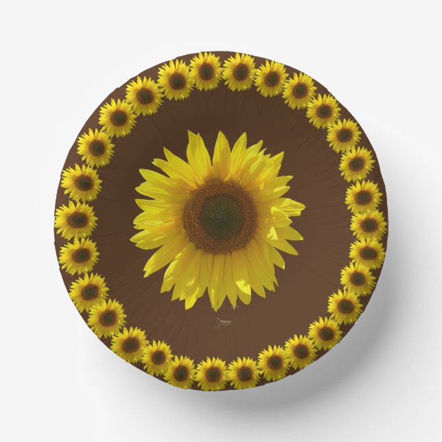 Cuencos De Papel Bolas de papel de girasol (Anverso)