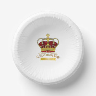 Cuencos De Papel Bolas de papel de la corona del Día de la Coronaci