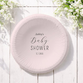 Cuencos De Papel Bolas de papel elegantes rosadas Chica de Baby Sho