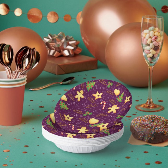Cuencos De Papel Bolas de papel navideño (Multi)