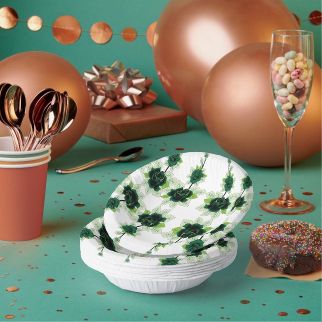 Cuencos De Papel Bolas de papel y placas | Decoración Fiesta de Fan (Multi)
