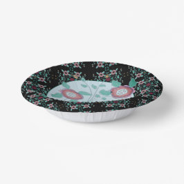 Cuencos De Papel Bolón de papel de flor moderno