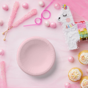 Cuencos De Papel Bonito Rosa Bubblegum Y Color Sólido Yummmm