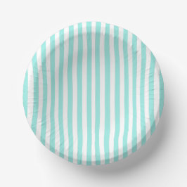 Cuencos De Papel Bride & Co. Bridal Shower Turquoise Striped