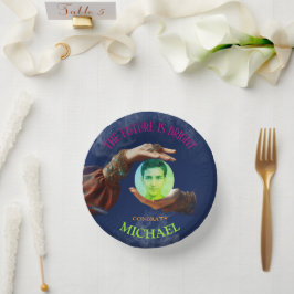 Cuencos De Papel Brillante Futuro Por Delante Adivino Graduación