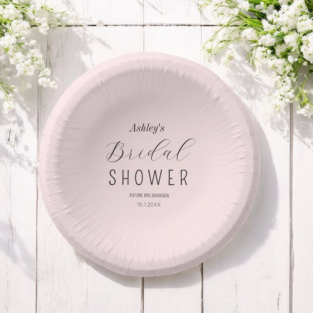 Cuencos De Papel Brunch Rubor Pink Bridal Shower (Subido por el creador)