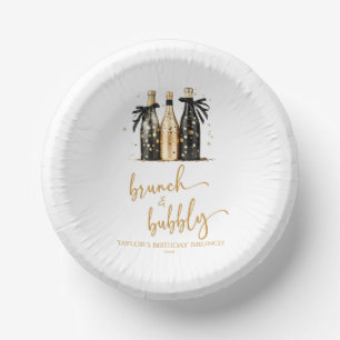 Cuencos De Papel Brunch y Bubbly Champagne Fiesta de brunch de cump