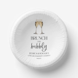 Cuencos De Papel Brunch y Bubbly Engagement Party Brunch
