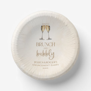 Cuencos De Papel Brunch y burbujeante fiesta de compromiso Brunch