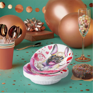 Cuencos De Papel Bulldog francés lindo